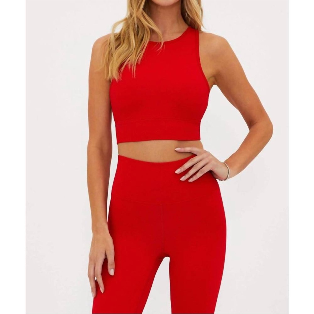 Beach Riot azalea top in merry red